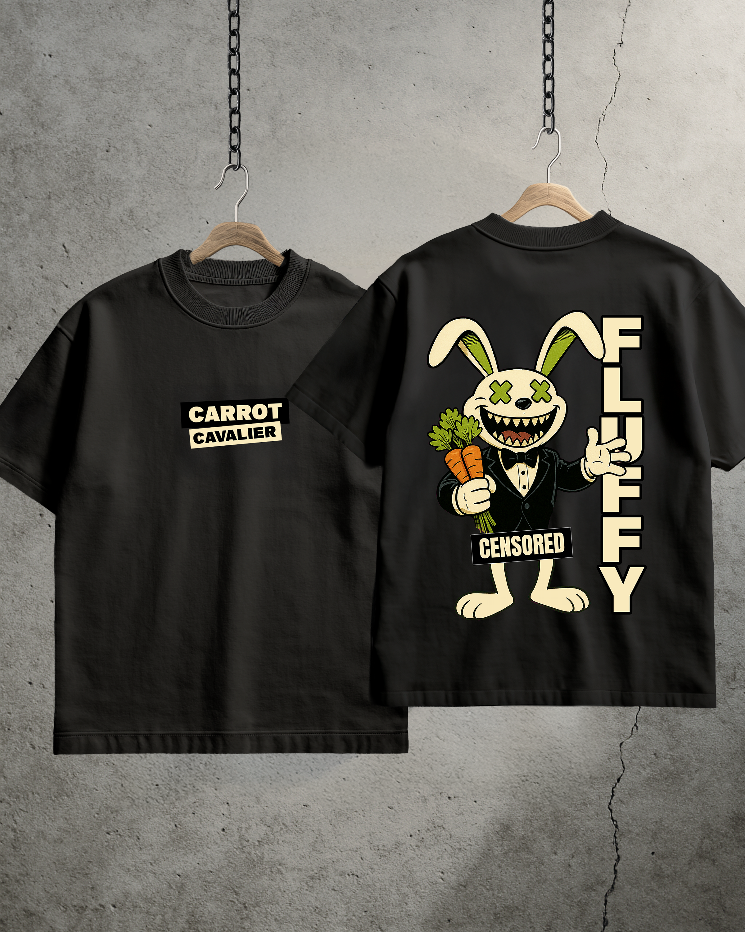 FLUFFY'S ACTIVATED - Oversized T-Shirt (Carrot Cavalier Edition)