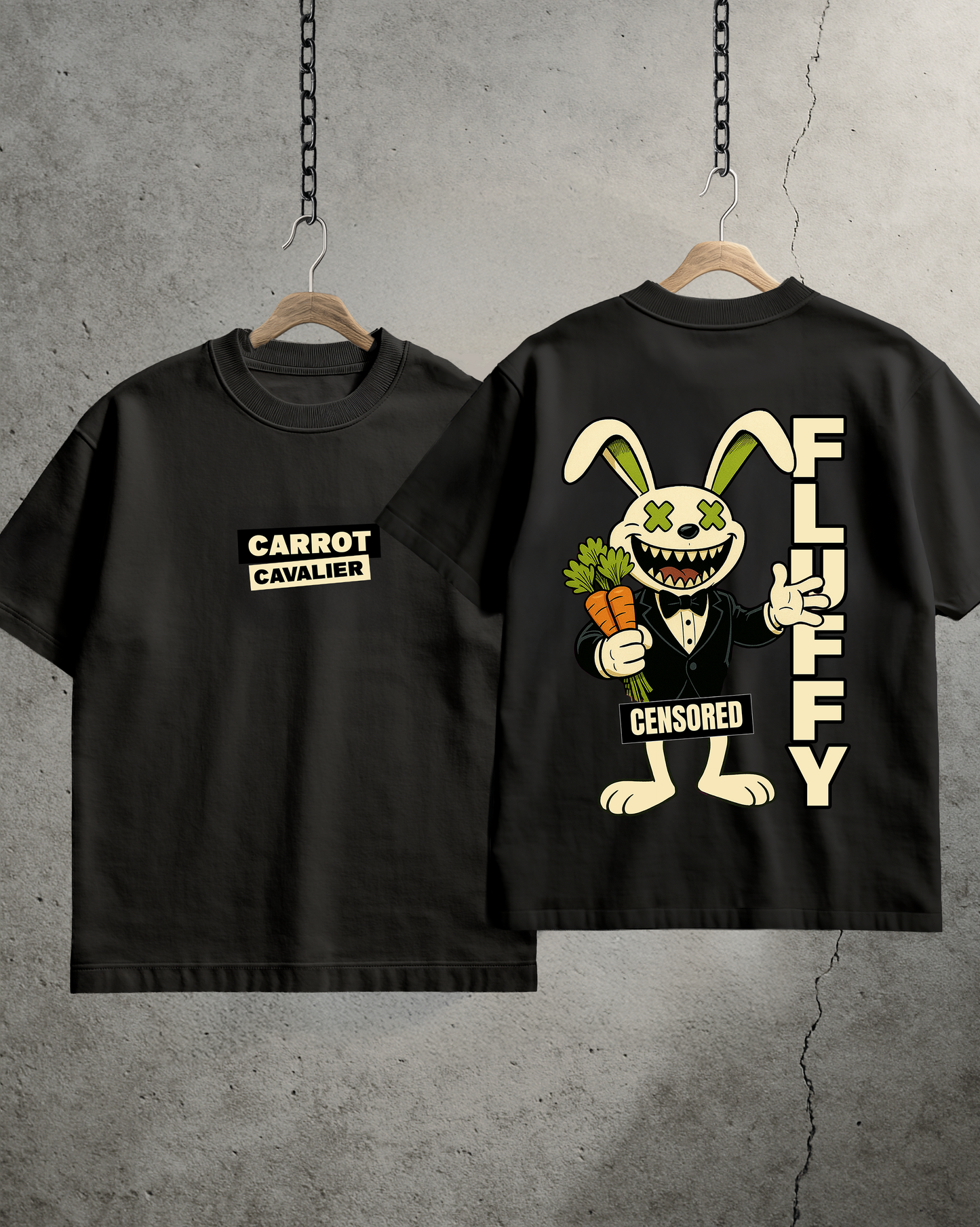 FLUFFY'S ACTIVATED - Oversized T-Shirt (Carrot Cavalier Edition)